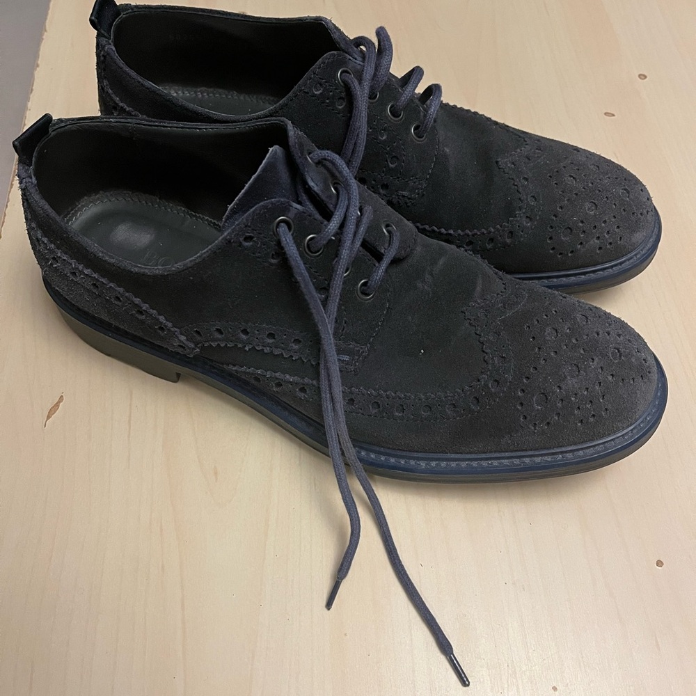 Hugo Boss Men's Black Suede Dress Shoes